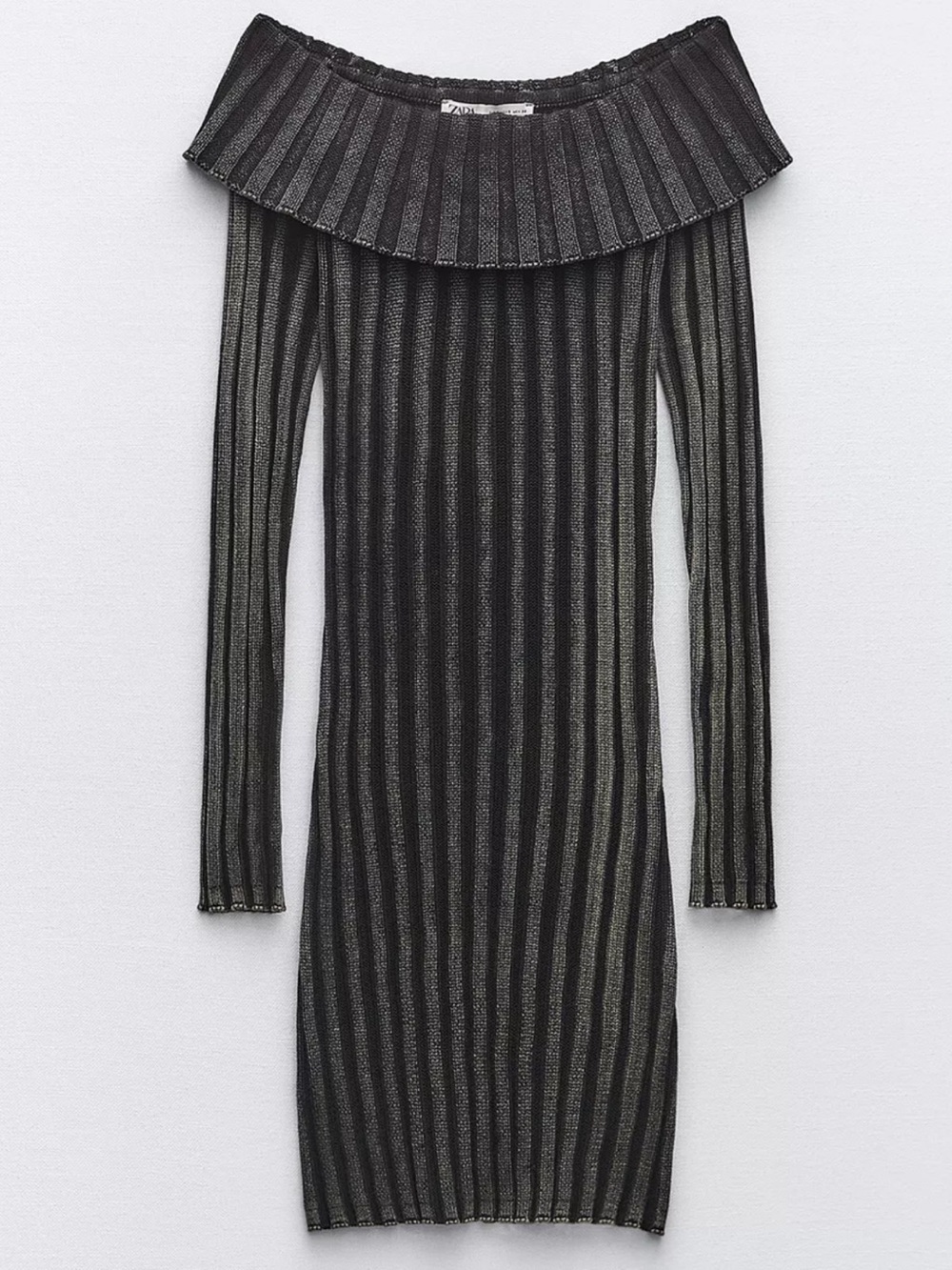 ZARA - Ribbed Off-Shoulder Dress